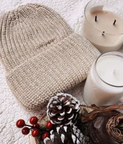 Accessories>Nayked Apparel Chunky Marled Yarn And Solid Color Soft Knit Hat