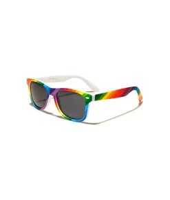 Accessories>Nayked Apparel Men'S Classic Retro Sunglasses With Uv Protection, Lifetime Guarantee Rainbow