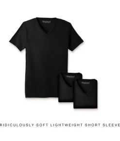 Shirts>Nayked Apparel Men'S 3Pk Ridiculously Soft Lightweight V-Neck T-Shirt