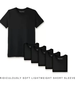 T-Shirt Packs>Nayked Apparel Men'S 6Pk Ridiculously Soft Lightweight Crew Neck T-Shirt