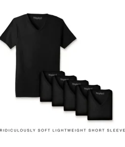 T-Shirt Packs>Nayked Apparel Men'S 6Pk Ridiculously Soft Lightweight V-Neck T-Shirt