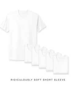 T-Shirts>Nayked Apparel Men'S 6Pk Ridiculously Soft Short Sleeve Crew Neck 100% Cotton T-Shirt
