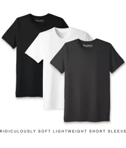 T-Shirts>Nayked Apparel Men'S 3Pk Ridiculously Soft Lightweight Crew Neck T-Shirt Favorites