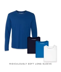 T-Shirt Packs>Nayked Apparel Men'S 4Pk Ridiculously Soft Long Sleeve 100% Cotton T-Shirt