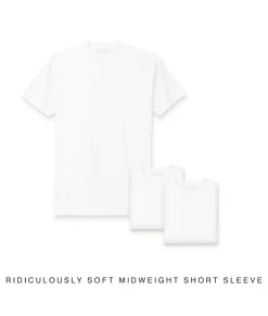 Shirts>Nayked Apparel Men'S 3Pk Ridiculously Soft Midweight Crew T-Shirt