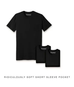 T-Shirts>Nayked Apparel Men'S 3Pk Ridiculously Soft 100% Cotton Pocket T-Shirt