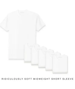 T-Shirts>Nayked Apparel Men'S 6Pk Ridiculously Soft Midweight Crew T-Shirt