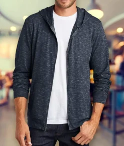 Hoodies & Sweatshirts>Nayked Apparel Men'S Ridiculously Soft Big Lightweight Full-Zip Hoodie
