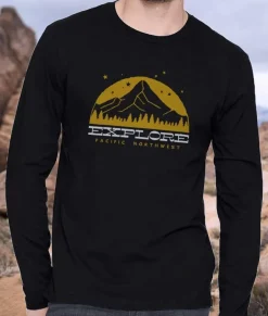 T-Shirts>Nayked Apparel Men'S Ridiculously Soft Cotton Long Sleeve Graphic Tee | Explore