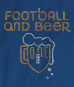 Shirts>Nayked Apparel Men'S Ridiculously Soft Cotton Long Sleeve Graphic Tee | Football And Beer