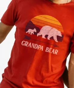 T-Shirts>Nayked Apparel Men'S Ridiculously Soft Lightweight Graphic Tee | Grandpa Bear