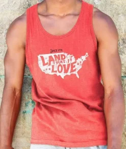 Tanks>Nayked Apparel Men'S Ridiculously Soft Lightweight Graphic Tank | Land That I Love