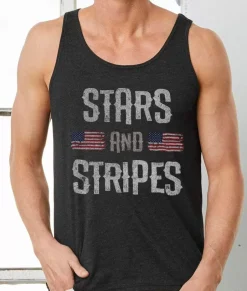 Swim>Nayked Apparel Men'S Ridiculously Soft Lightweight Graphic Tank | Stars & Stripes