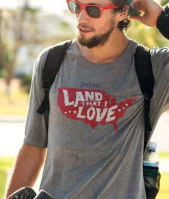 Shirts>Nayked Apparel Men'S Ridiculously Soft Lightweight Graphic Tee | Land That I Love