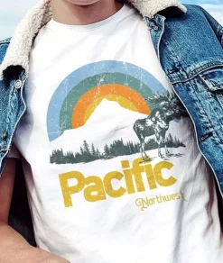 T-Shirts>Nayked Apparel Men'S Ridiculously Soft Midweight Graphic Tee | Pacific Northwest