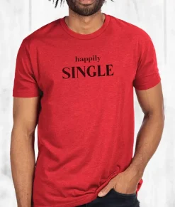 T-Shirts>Nayked Apparel Men'S Ridiculously Soft Midweight Graphic T-Shirt | Happily Single