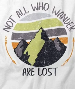 T-Shirts>Nayked Apparel Men'S Ridiculously Soft Midweight Graphic Tee | Not All Who Wander Are Lost