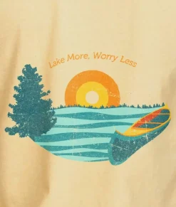 T-Shirts>Nayked Apparel Men'S Ridiculously Soft Midweight Graphic Tee | Lake More Worry Less