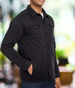 Outerwear>Nayked Apparel Men'S Ridiculously Soft Quilted Shirt Jacket