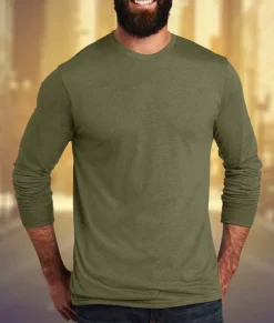 Shirts>Nayked Apparel Men'S Ridiculously Soft Recycled Lightweight Long Sleeve T-Shirt