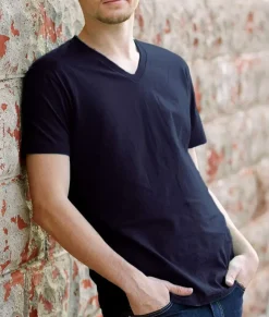 Shirts>Nayked Apparel Men'S Ridiculously Soft Short Sleeve V-Neck 100% Cotton Shirt