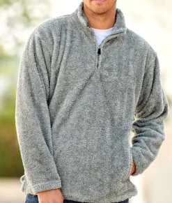 Shirts>Nayked Apparel Men'S Ridiculously Soft Shag Sherpa Quarter-Zip Pullover