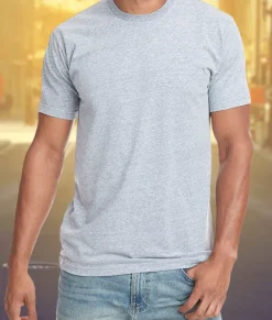 T-Shirts>Nayked Apparel Men'S Ridiculously Soft Sueded Snow Heathered T-Shirt