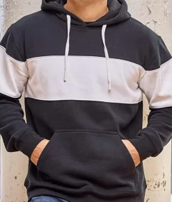 Hoodies & Sweatshirts>Nayked Apparel Men'S Ridiculously Soft Sueded Fleece Varsity Block Hoodie