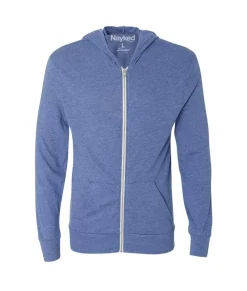 Outerwear>Nayked Apparel Men'S Ridiculously Soft Vintage Recycled Full-Zip Hooded T-Shirt