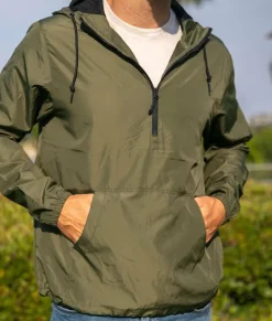 Outerwear>Nayked Apparel Men'S Soft Lightweight Half-Zip Pullover Windbreaker Anorak