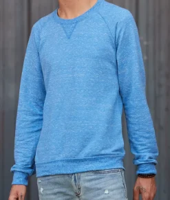 Hoodies & Sweatshirts>Nayked Apparel Men'S Soft Snow Heather French Terry Raglan Pullover Sweatshirt