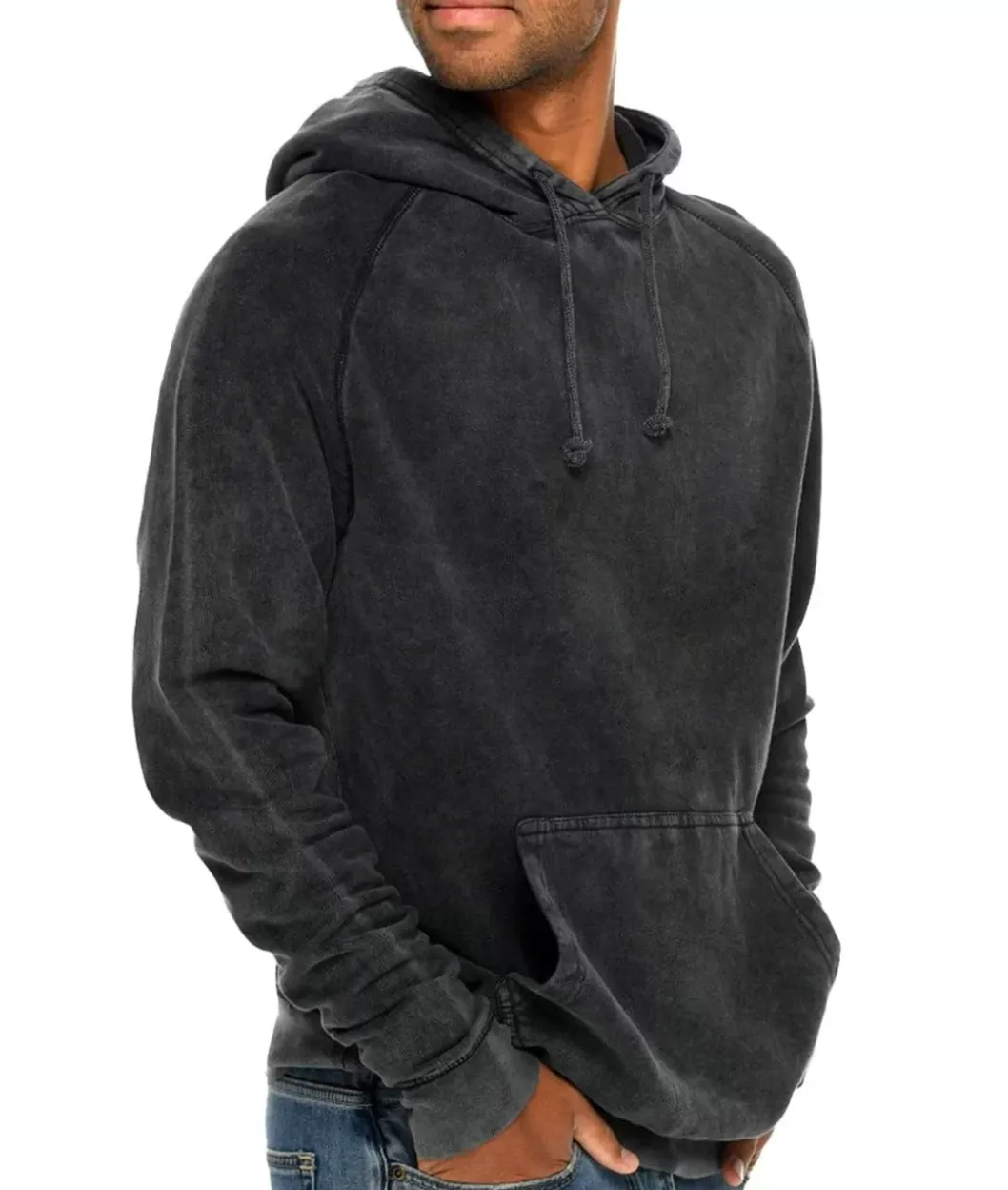 Shirts>Nayked Apparel Men'S Vintage Fleece Raglan Hoodie