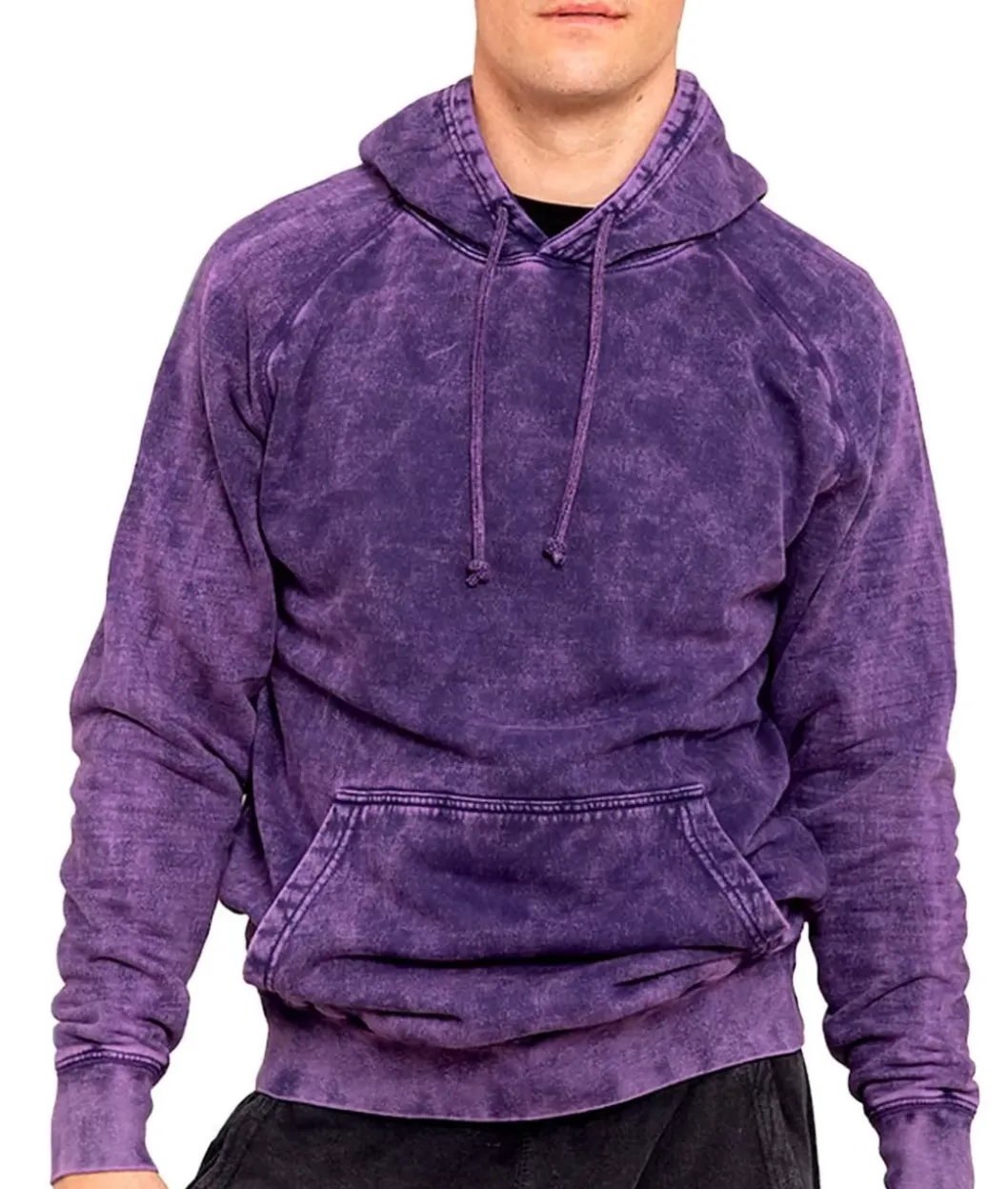 Hoodies & Sweatshirts>Nayked Apparel Men'S Vintage Fleece Raglan Hoodie