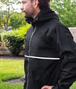 Outerwear>Nayked Apparel Men'S Water-Resistant Tech Jacket/Discontinued Black