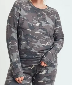 Hoodies & Sweatshirts>Nayked Apparel Real Women'S Plus Earth Print Pullover/Discontinued Camo
