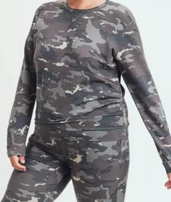 Hoodies & Sweatshirts>Nayked Apparel Real Women'S Plus Earth Print Pullover/Discontinued Camo