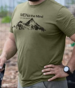 T-Shirts>Nayked Apparel Ridiculously Soft Big Graphic T-Shirt | Mend The Mind-Mountains