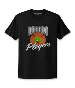 T-Shirts>Nayked Apparel Ridiculously Soft Cotton Graphic Tee | Ohio Players (Buckeye Leaf)