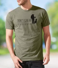 Shirts>Nayked Apparel Ridiculously Soft Crew Neck Graphic T-Shirt | Don'T Give Up-Hike With Your Dog