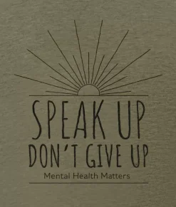 Shirts>Nayked Apparel Ridiculously Soft Crew Neck Graphic T-Shirt | Speak Up Don'T Give Up Front Graphic
