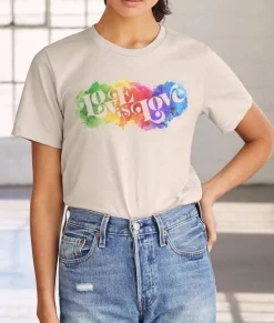 Tops>Nayked Apparel Unisex Ridiculously Soft Lightweight Sueded Graphic T-Shirt | Love Is Love