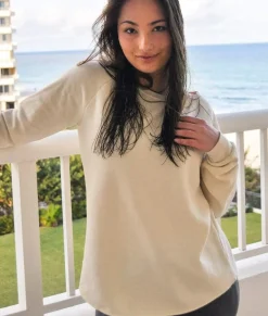 Hoodies & Sweatshirts>Nayked Apparel Women'S California Wave Wash Crewneck Sweatshirt