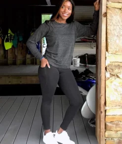 Athleisure>Nayked Apparel Women'S High Waist Pocketed Athleisure Leggings Black