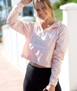 Hoodies & Sweatshirts>Nayked Apparel Women'S Lightweight Pullover Cropped Windbreaker