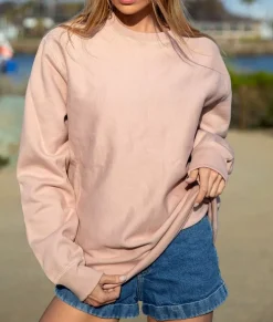 Hoodies & Sweatshirts>Nayked Apparel Women'S Oversized Soft Premium Heavyweight Cross-Grain Sweatshirt