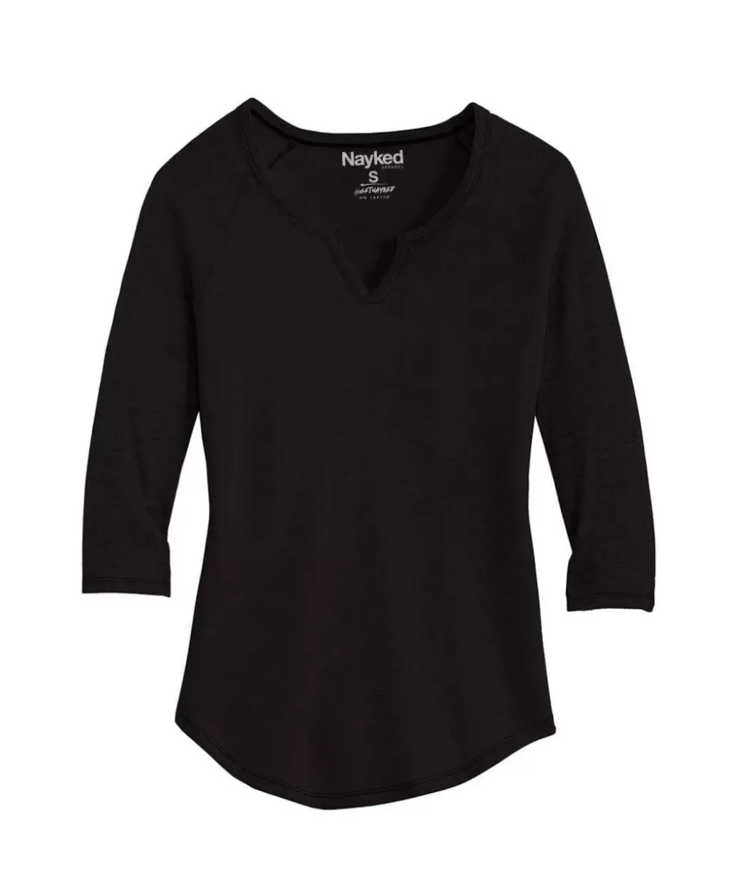 T-Shirts>Nayked Apparel Women'S Ridiculously Soft Vintage Raglan Baseball T-Shirt