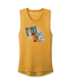 Tops>Nayked Apparel Women'S Ridiculously Soft Festival Graphic Muscle Tank | Stay Gold