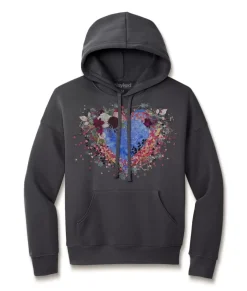 Hoodies & Sweatshirts>Nayked Apparel Women'S Ridiculously Soft Oversized Graphic Fleece Hoodie | Heart Art