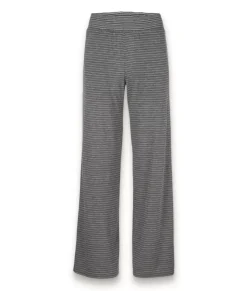 Athleisure>Nayked Apparel Women'S Ridiculously Soft Shirred Wide Leg Fine Line Striped Lounge Pants