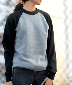 Hoodies & Sweatshirts>Nayked Apparel Women'S Ridiculously Soft Boyfriend Colorblocked Raglan Pullover